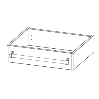 Leiterzarge zur Aufnahme einer Leiter Höhe 15cm, für 60cm breite und 50cm tiefe Schrankwände 